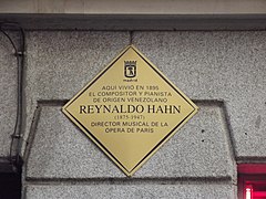 Aquí vivió Reynaldo Hahn.JPG