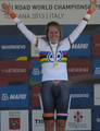 Ellen van Dijk in 2013 at the UCI Road World Championships