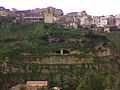 Rock grottoes under the city