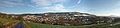 Deutsch: Panorama der Stadt Tann in der Rhön. Aufgenommen vom unteren Osthang des Habelberges English: Panoramic view of Tann in Rhön Mountains (unlabeled). Taken from east hillside of Habelberg