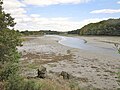 La partie amont de la ria du Belon vue à marée basse depuis les environs de l'anse de Keristinec.