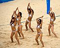 Cheerleading in tanga bikinis at the Olympics