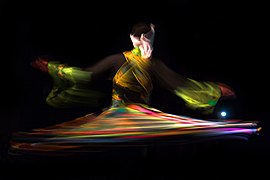 Folkloric Tanoura dance performed by man