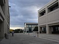 Above the steps near the Multidisciplinary Studies building and the Humanities and Social Sciences building