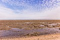 Uitzicht op de Waddenzee achter de zeedijk bij Paesens-Moddergat richting Schiermonnikoog