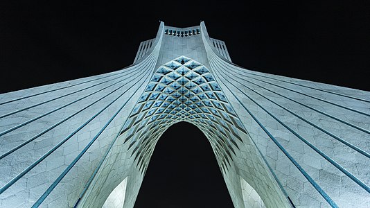 "Azadi_Tower_at_night_in_low_angle.jpg" by User:بهادر های زاده