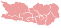 Map of districts in Carinthia