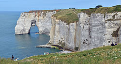 Falaise d'Etretat en Normandie(Seine Maritime)