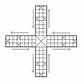 Pachisi play-board with added arrows