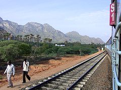 1676 mm broad gauge track used by Indian Railways