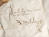 signature of Alonso de Laloo, secretary of Philip II