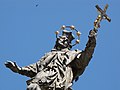 Polski: Ostrów Tumski, pomnik św. Jana Nepomucena przed kolegiatą pw. Krzyża Świętego