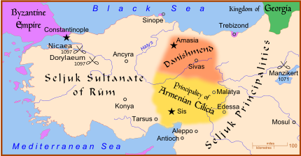 A full map of Anatolia in 1097.