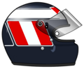 Le casque intégral du pilote tyrolien Gerhard Berger, vainqueur de 10 Grand Prix et troisième du Championnat du monde Formule 1 en 1988 et 1994.