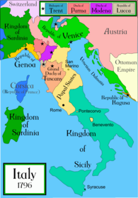 This is a map of Italy just before the Napoleonic wars. As perhaps you can tell, I'm quite a pushover for fancy fonts.