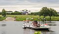 Veerpont in de Maas bij Broekhuizen (Horst aan de Maas) in provincie Limburg in Nederland.