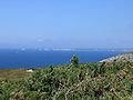 Crozon : la Pointe de Pen-Hir et les Tas de Pois vus de la côte ouest du Cap de la Chèvre