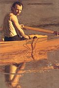 Detail of Max Schmitt in a Single Scull