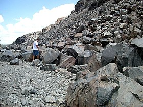 Obsidian talus at Obsidian Dome, California