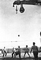 Volleyball on the flight deck was extremely popular during warm weather crusing.