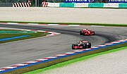 Hamilton leads Kimi Räikkönen at the Malaysian GP