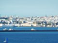 Le port de Brest et le centre de la ville vus de la pointe des Espagnols