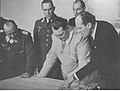 Göring on a visit to aircraft designer and manufacturer Willy Messerschmitt (on the right), February 20, 1941