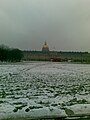 Esplanade des Invalides covered in snow