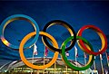 Olympic rings. Sochi Olympic Park.