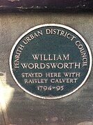 William Wordsworth and Raisley Calvert plaque.jpg