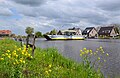 New ferry across the Amstel river at Nessersluis