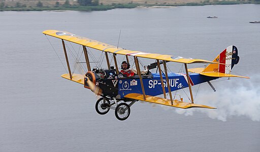 Marek Szufa in his Curtiss Jenny replica