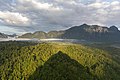 30 Conical shadow of Mount Nam Xay over green trees at golden hour, South-West view from the top, Vang Vieng, Laos uploaded by Basile Morin, nominated by Basile Morin,  7,  3,  0