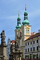 Church Towers & Plague Column Statues (Hradec Králové)