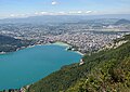 Annecy, préfecture du département de Haute-Savoie, vue du mont Veyriez