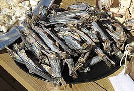 Dried capelin (Mallotus villosus)