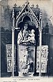 La "Vierge ouvrante" de Bannalec avant sa destruction partielle lors de l'incendie d'octobre 1939 (carte postale Villard).