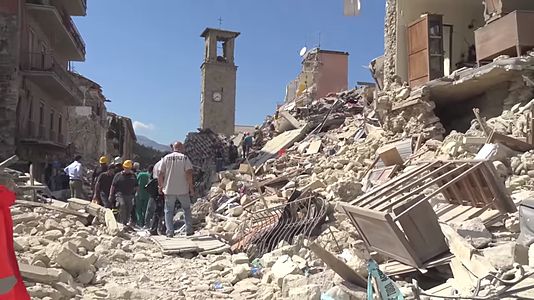 Amatrice after the earthquake (September 1, 2016)