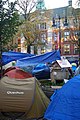 Tents of the Occupy-movement in front of the Amsterdam Stock Exchange