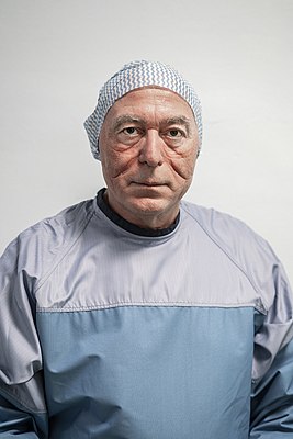 Portrait of Luciano Paolucci. first aid doctor