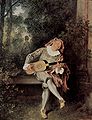 Antoine Watteau, Musicien, 1717-1719, 55,2 × 43,1 cm,