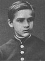 Polski: Józef Piłsudski jako uczeń. English: Piłsudski as a schoolboy.