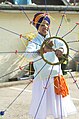 A young boy practising, Gatka, Sikh martial art.