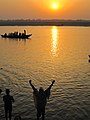 Salutations to the Ganges at sunrise, Varanasi.