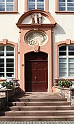 Portal (1744) of former Cistercian monastery in Sankt Thomas, Germany.