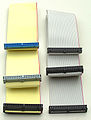 ATA cables - 40 wire ribbon cable right, 80 wire ribbon cable left.