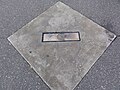 Marker of the site of the pitching mound at Veterans Stadium in 2011.