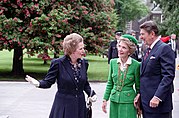 with the Reagans, London