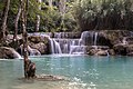 "Kuang_Si_Falls_with_submerged_tree_in_turquoise_water_near_Luang_Prabang_Laos.jpg" by User:Basile Morin