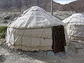 Exterior de un yurt.